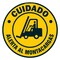 Signmission Cuidado Alerta Al Montacargas 16in Non-Slip Floor Marker, 16" x 16", FD-2-C-16-99954 FD-2-C-16-99954 - alternate 1